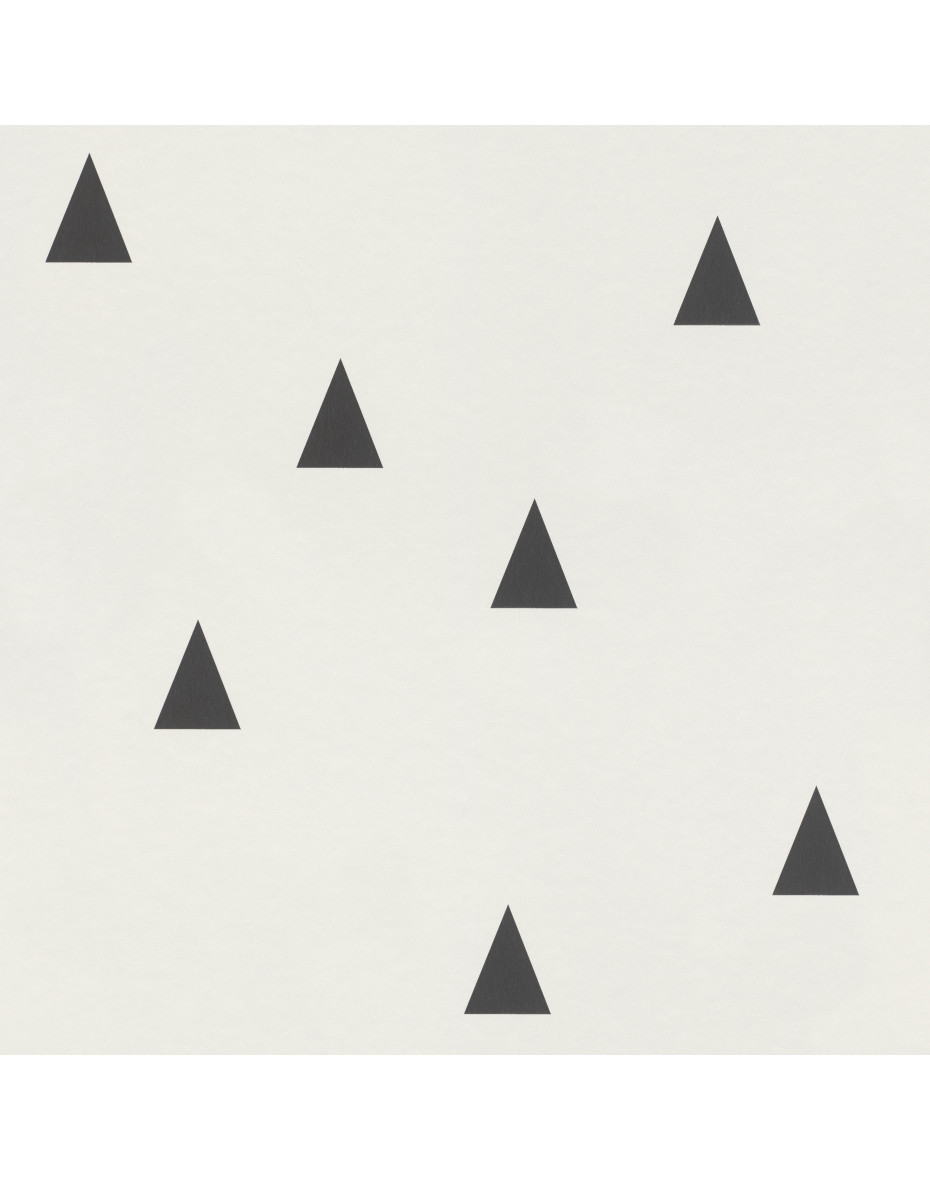 Tapeta s trojuholníkom 138942 - čierna a biela